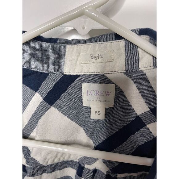 J. Crew Boy Fit Plaid Button down - Picture 2 of 8